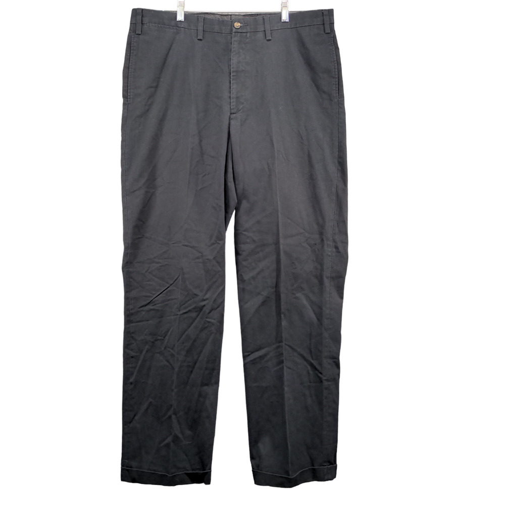 Eddie Bauer Mens Ruston Relaxed Fit Chino Pants Black Size W40 Pockets
